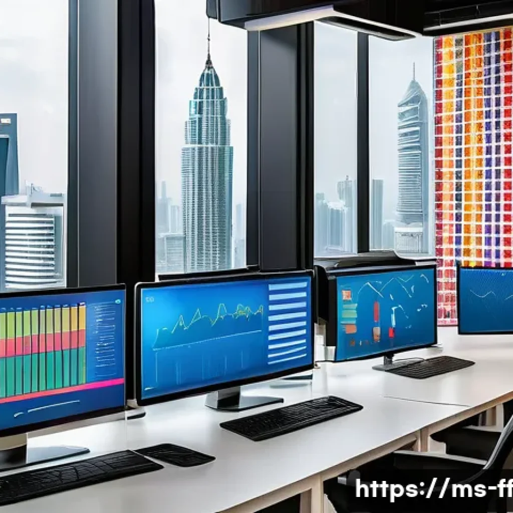 하이퍼 퍼스널라이제이션과 소비자 데이터 활용 - A vibrant digital marketing office scene in Kuala Lumpur, Malaysia, showing a diverse team of profes...