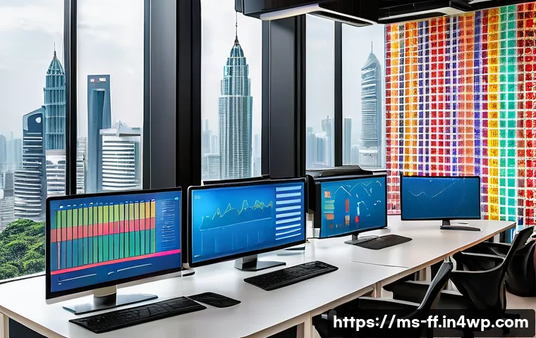 하이퍼 퍼스널라이제이션과 소비자 데이터 활용 - A vibrant digital marketing office scene in Kuala Lumpur, Malaysia, showing a diverse team of profes...