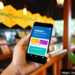 Home 19 하이퍼 퍼스널라이제이션을 위한 앱 개발 전략 - A modern e-commerce mobile app interface displayed on a sleek smartphone held by a young Malaysian w...