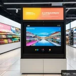 Home 23 하이퍼 퍼스널라이제이션과 소비자 신뢰 구축 방법 - A modern Malaysian retail store scene showcasing a diverse group of customers interacting with perso...